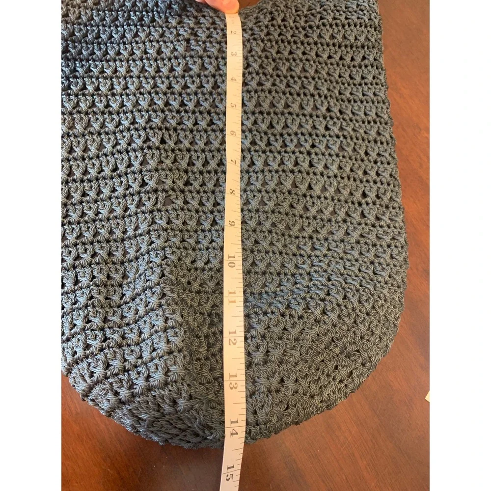Crochet Hobo Bag Boho Knit‎ Shoulder Tote Lined Beach Vacation